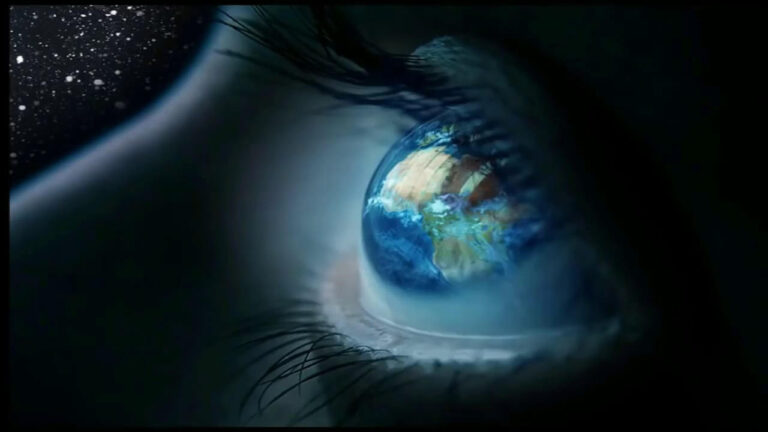 An eye looking at the stars